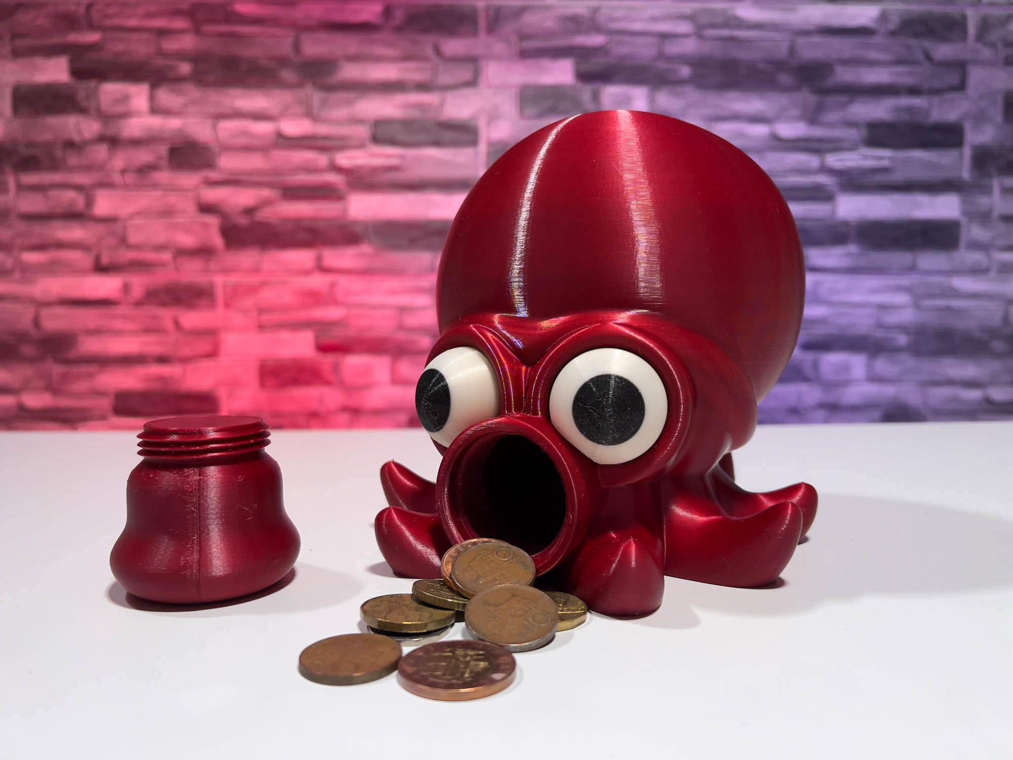 3D Printed Kawaii Octopus Bank