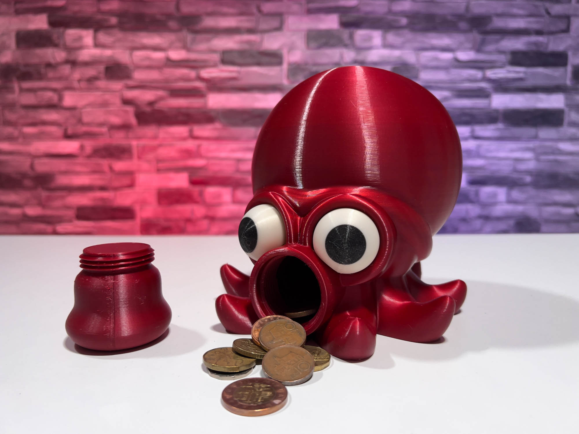 3D Printed Kawaii Octopus Bank