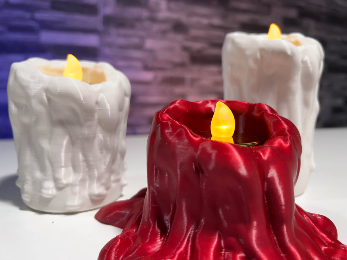 3D Printed Melting Candle Tea Light