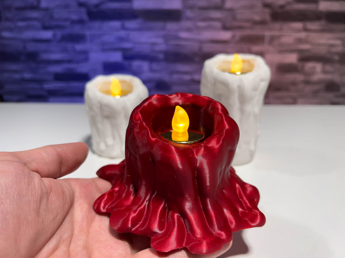 3D Printed Melting Candle Tea Light