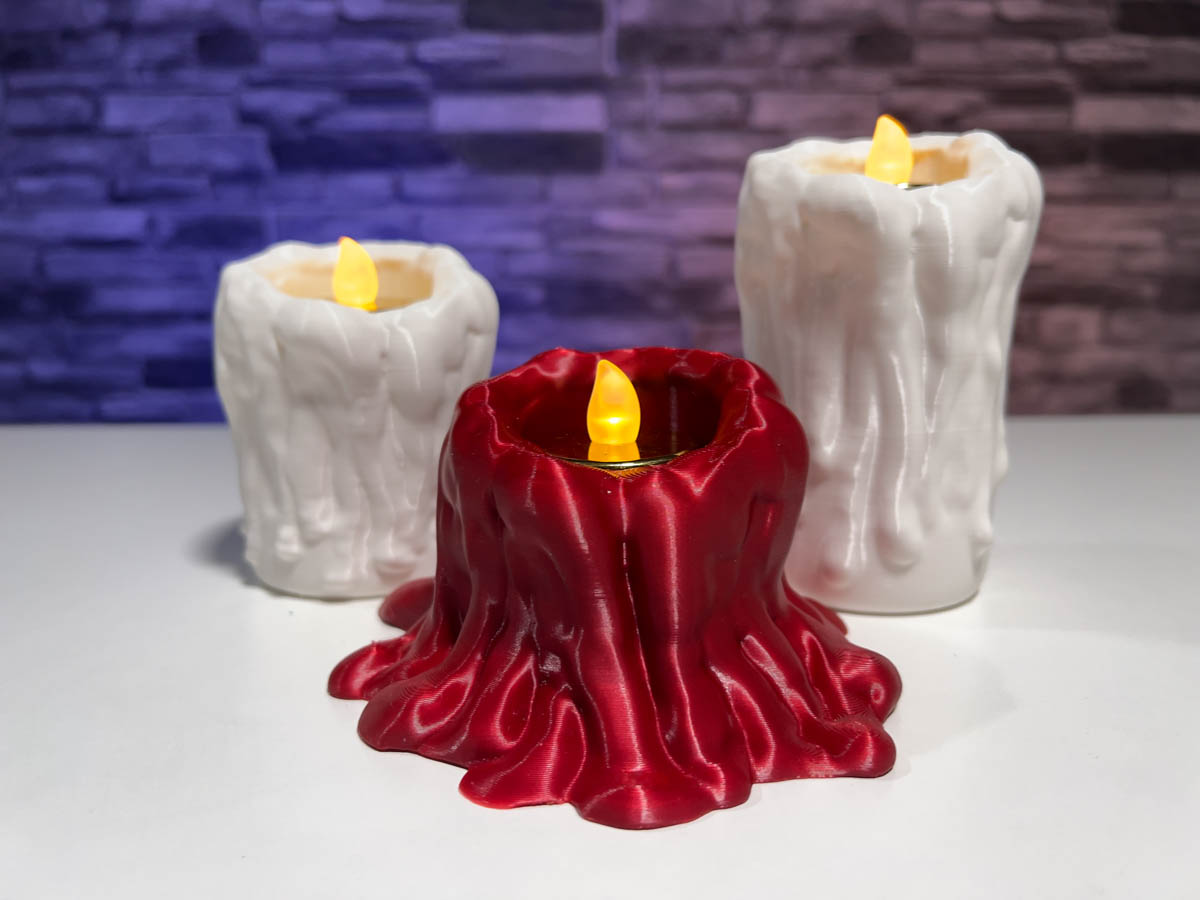 3D Printed Melting Candle Tea Light