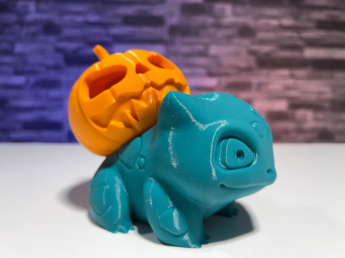 3D Printed Bulbasaur Pumpkin Tealight