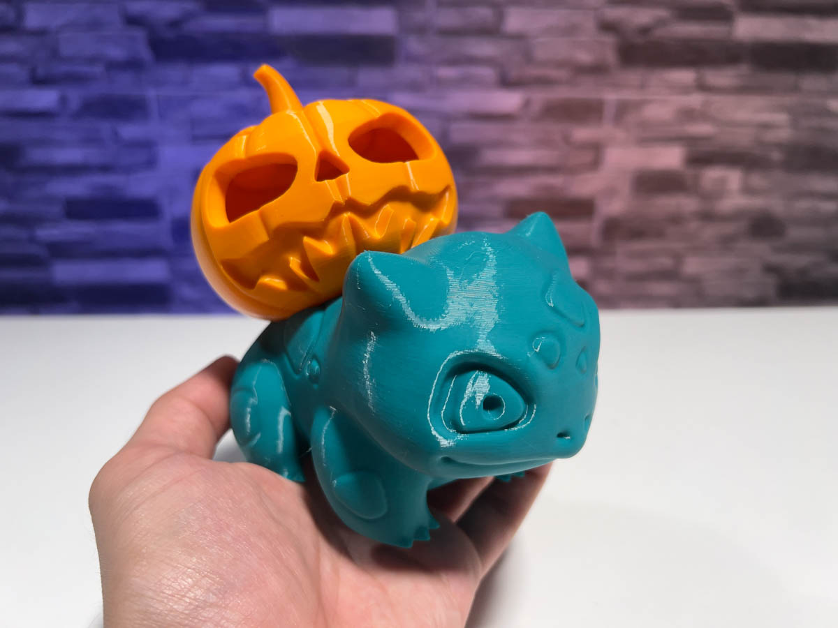 3D Printed Bulbasaur Pumpkin Tealight