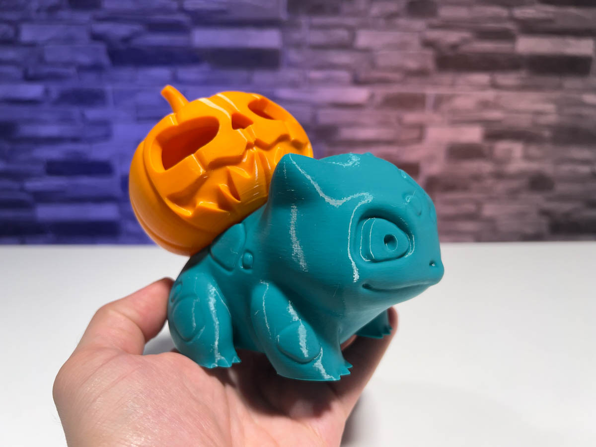 3D Printed Bulbasaur Pumpkin Tealight