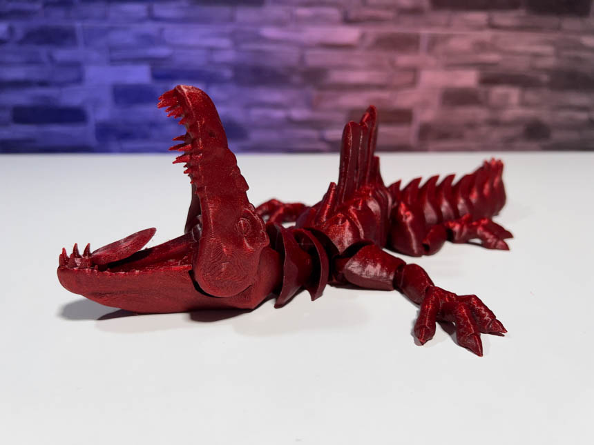 3D Printed Biting Spinosaurus