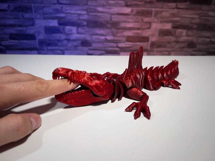 3D Printed Biting Spinosaurus