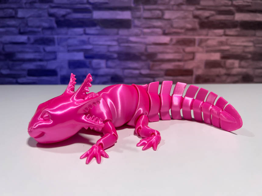 3D Printed Articulated Axolotl