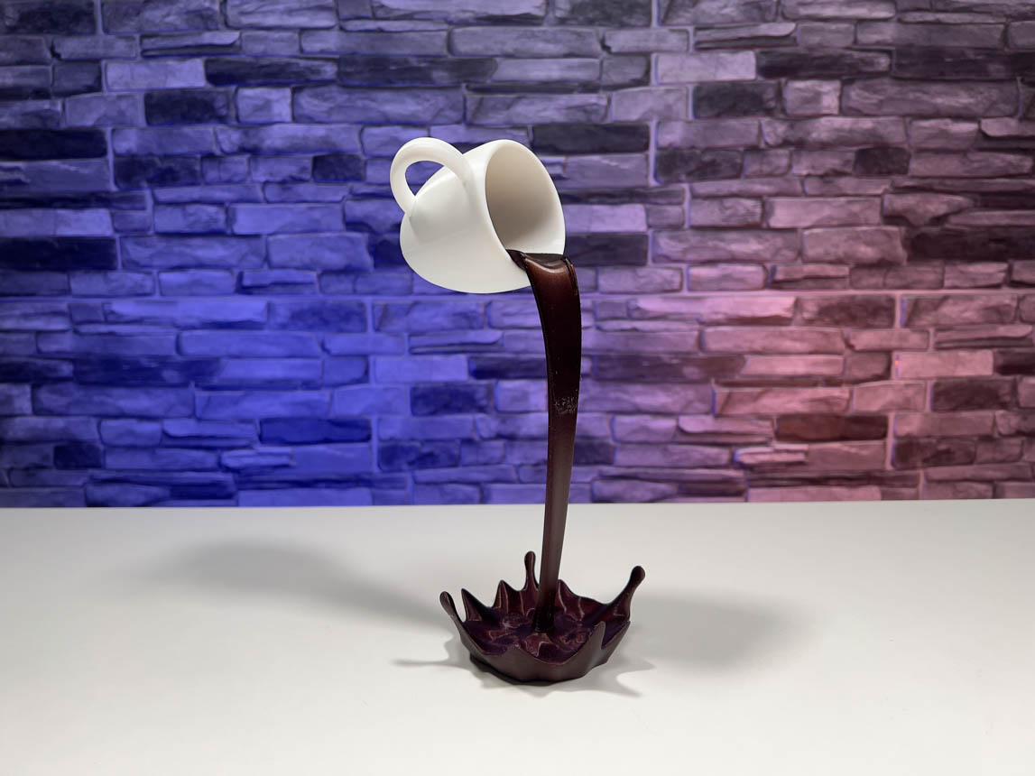 Optical Illusion Floating Cup Sculpture