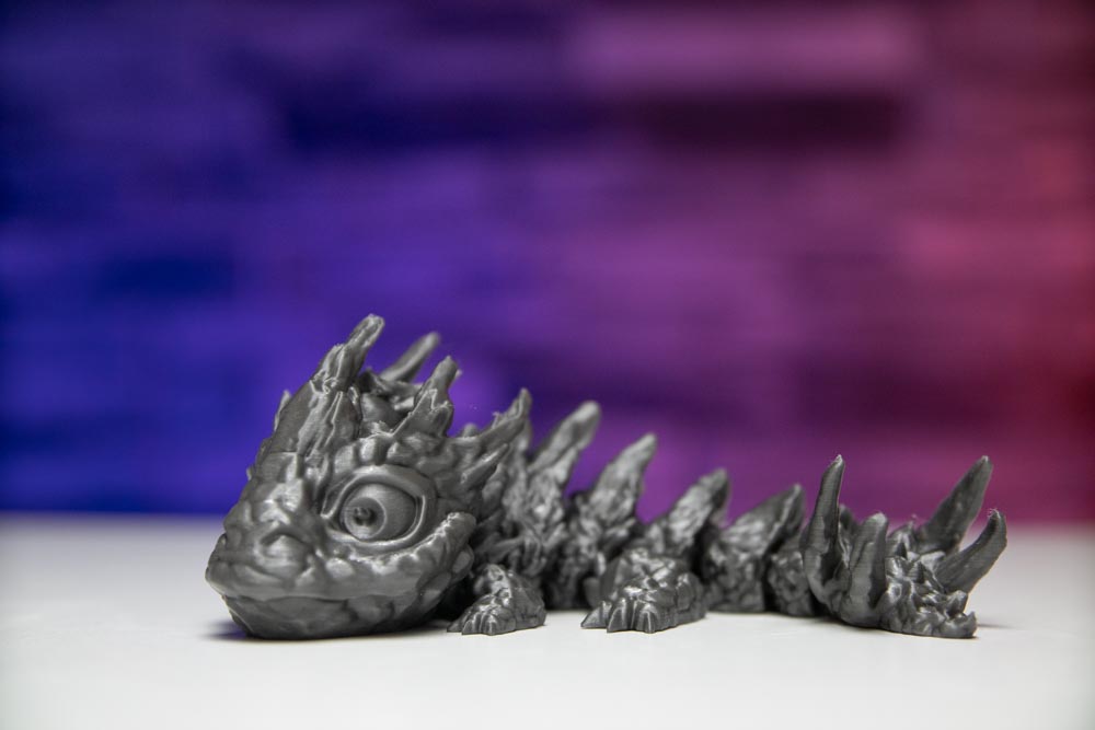 3D Printed Articulated Stone Baby Dragon