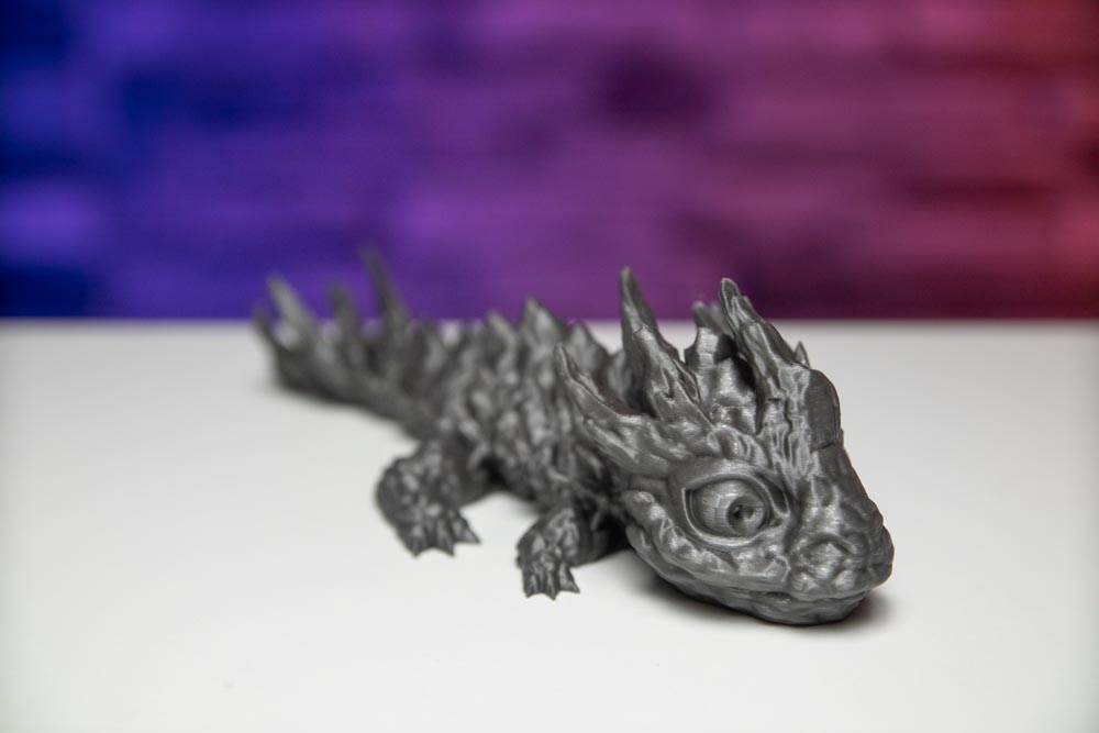 3D Printed Articulated Stone Baby Dragon