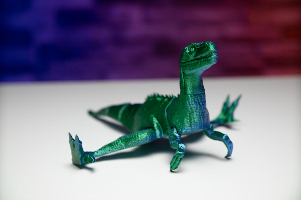 3D Printed Articulated Velociraptor Dinosaur