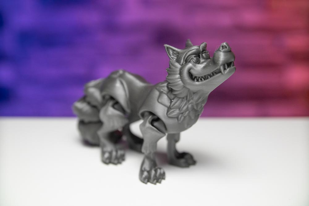 3D Printed Articulated Wolf