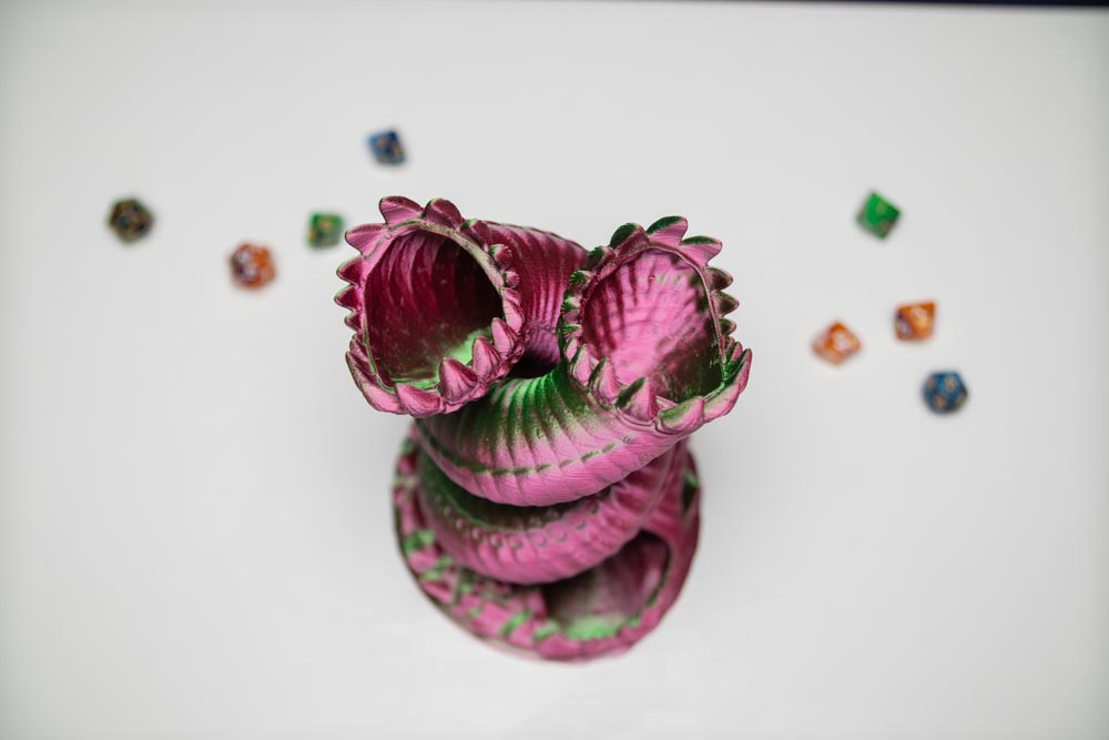 3D Printed Worm Dice Tower