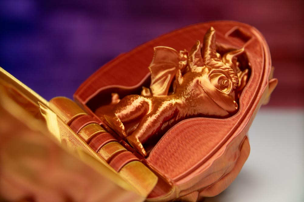 3D Printed Fire Dragon Egg