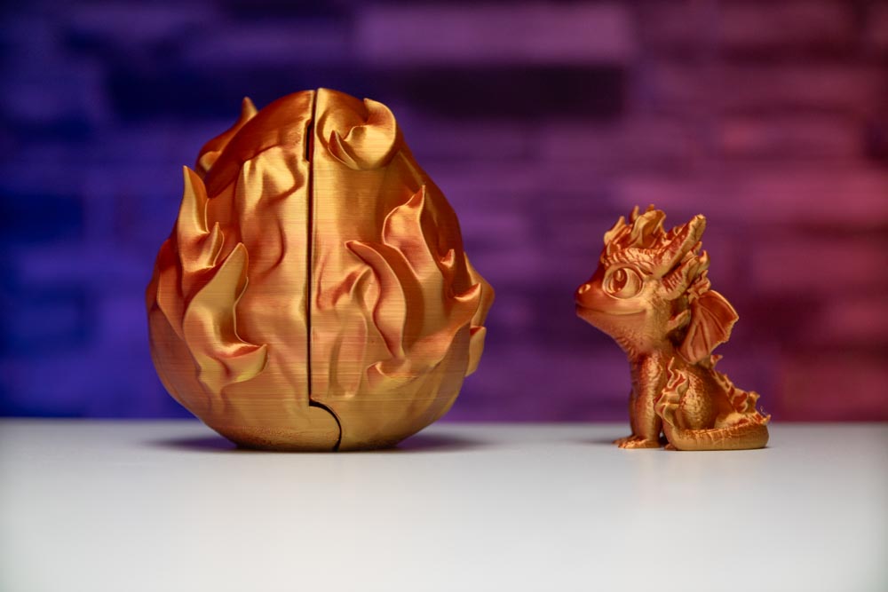 3D Printed Fire Dragon Egg