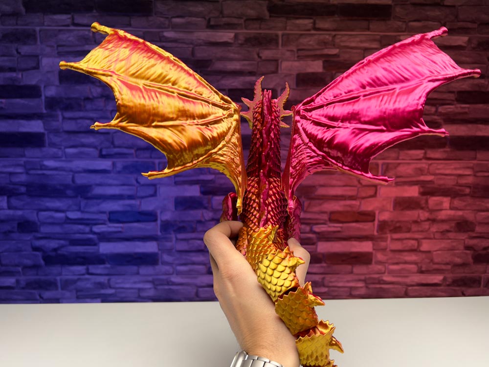 3D Printed Dragon with Wings - Epic Articulated model STL for Download
