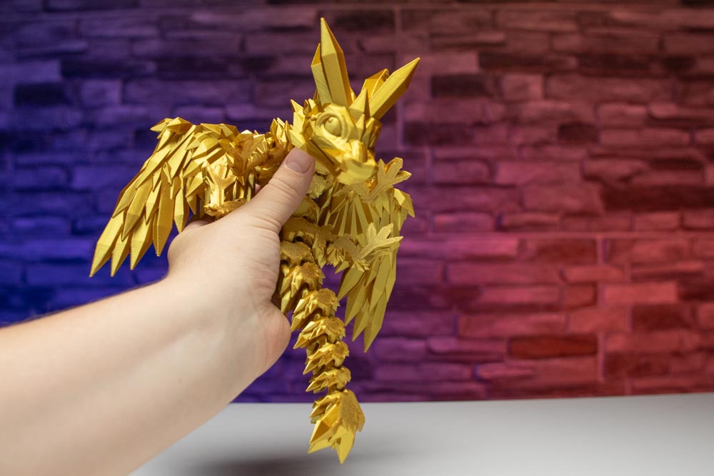 3D Printed Crystal Dragon with Wings