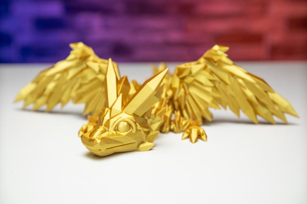 3D Printing Crystal Dragon with Wings