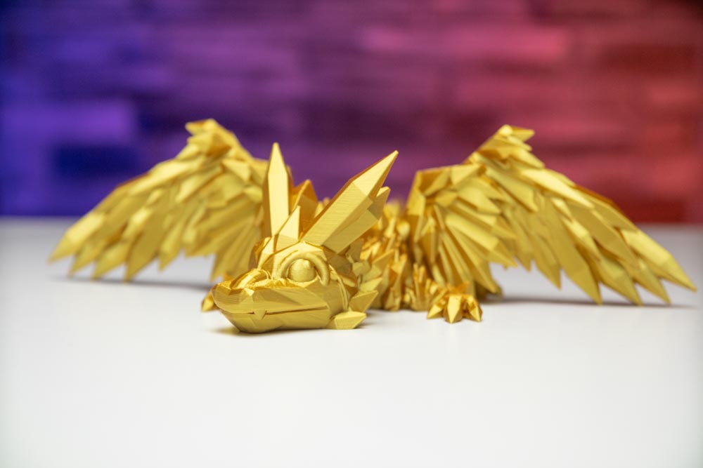 3D Printed Crystal Dragon with Wings