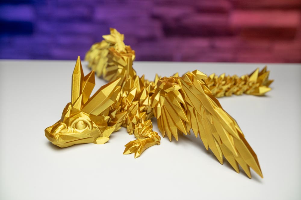 Crystal Dragon with Wings STL for Download