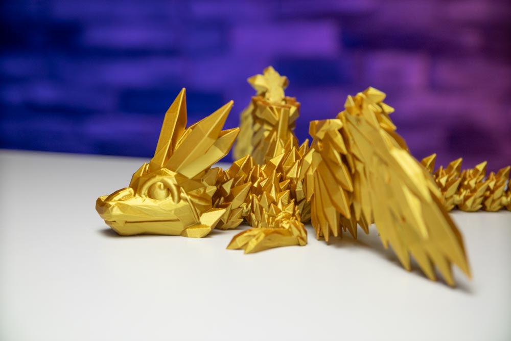 3D Print Crystal Dragon with Wings