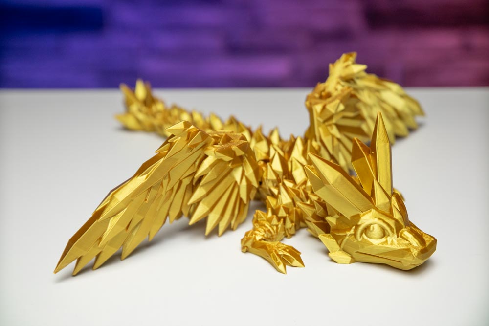 Crystal Dragon with Wings STL for Download 