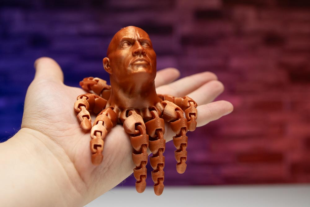The Rock 3D Print Octopus - ROCKTOPUS STL for Free Download