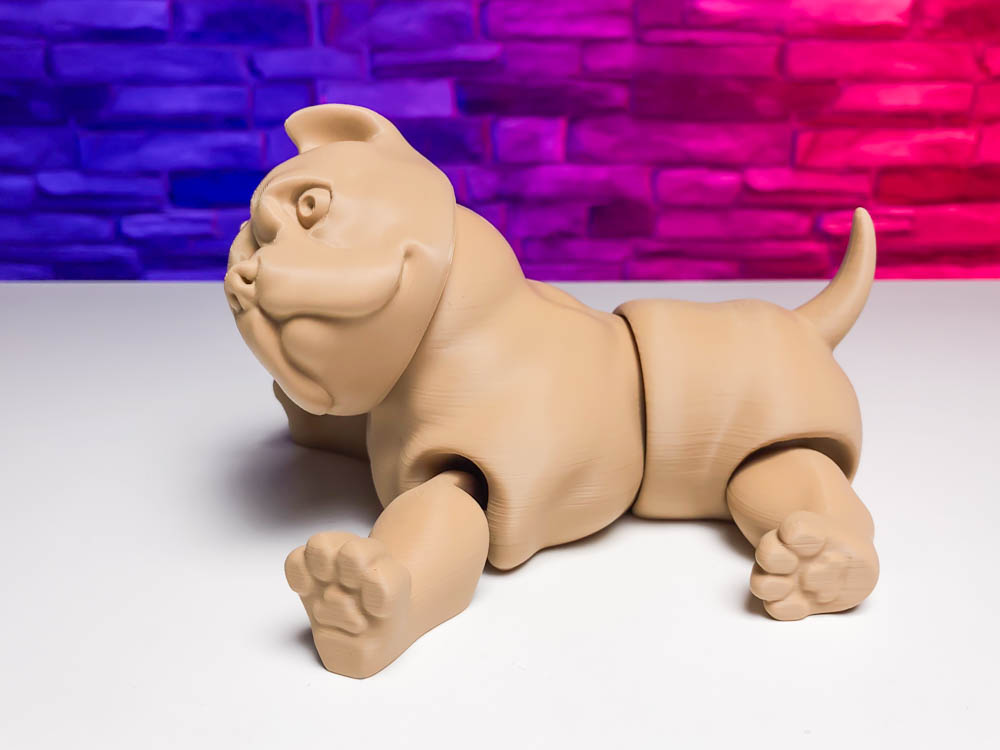 3D Print Bulldog Articulated Dog STL for download