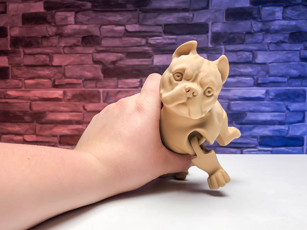 3D Print Bulldog Articulated Dog STL for download