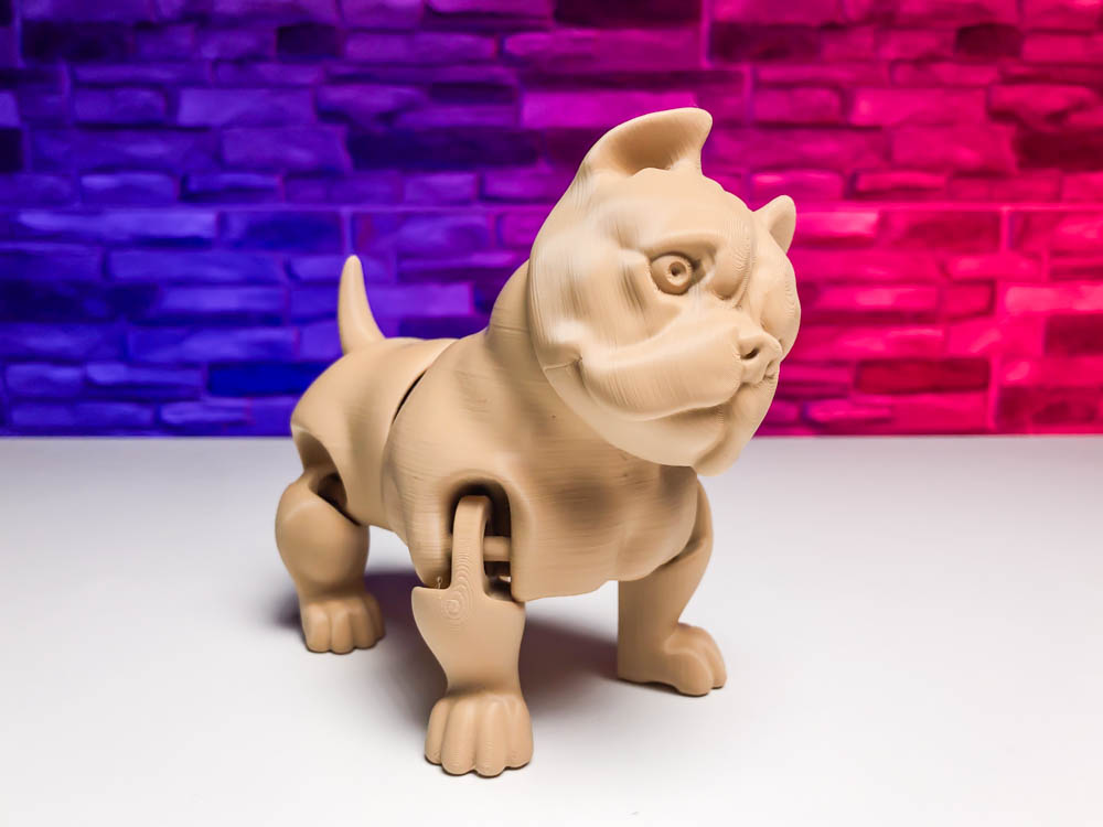 Articulated Bulldog Dog STL for download
