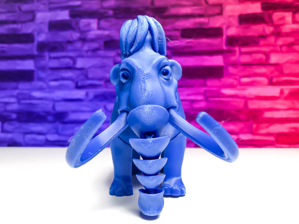 3D Print Elephant - Articulated Mammoth from Ice Age STL for download