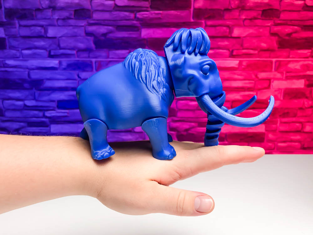 3D Print Elephant - Articulated Mammoth from Ice Age STL for download