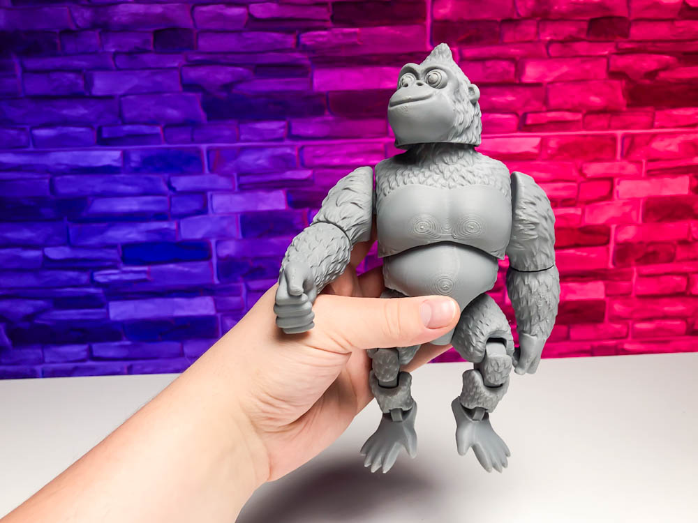 3D Print Monkey - Articulated Gorilla STL for download