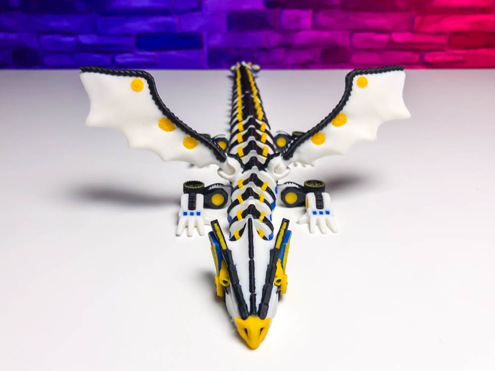 Articulated Mecha Dragon with wings