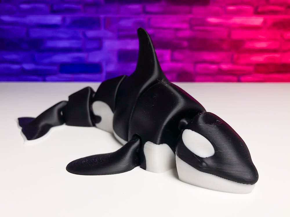 Articulated Multicolor Orca STL for download