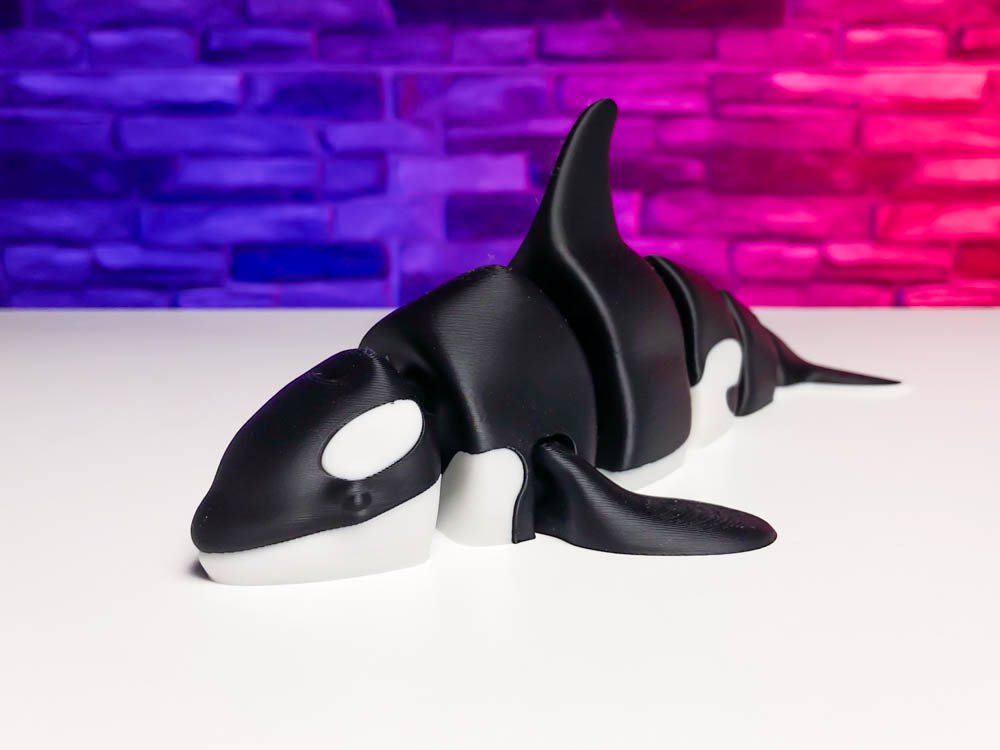 Articulated Multicolor Orca STL for download