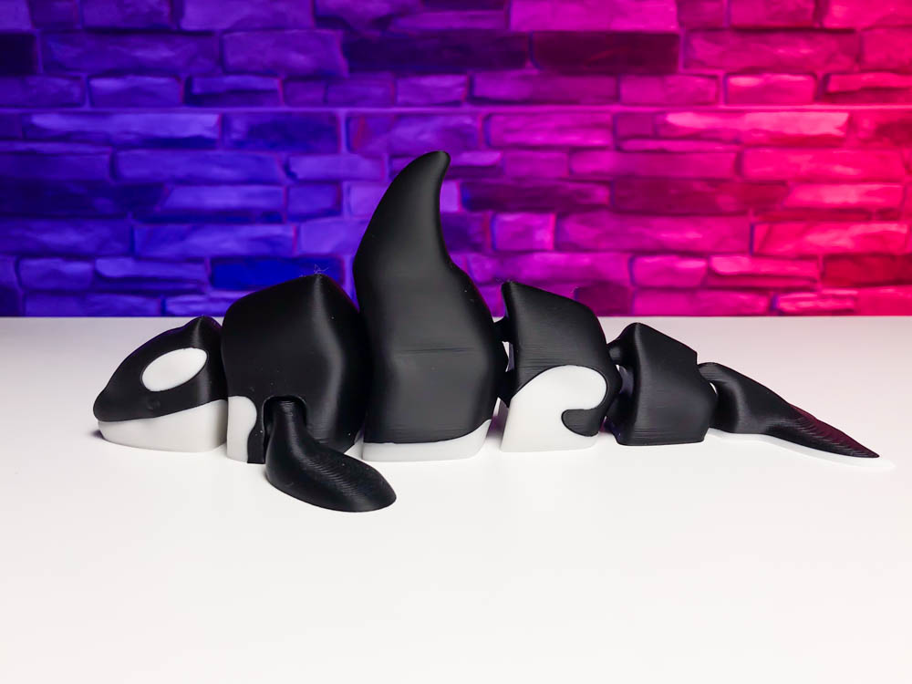 Articulated Multicolor Orca STL for download