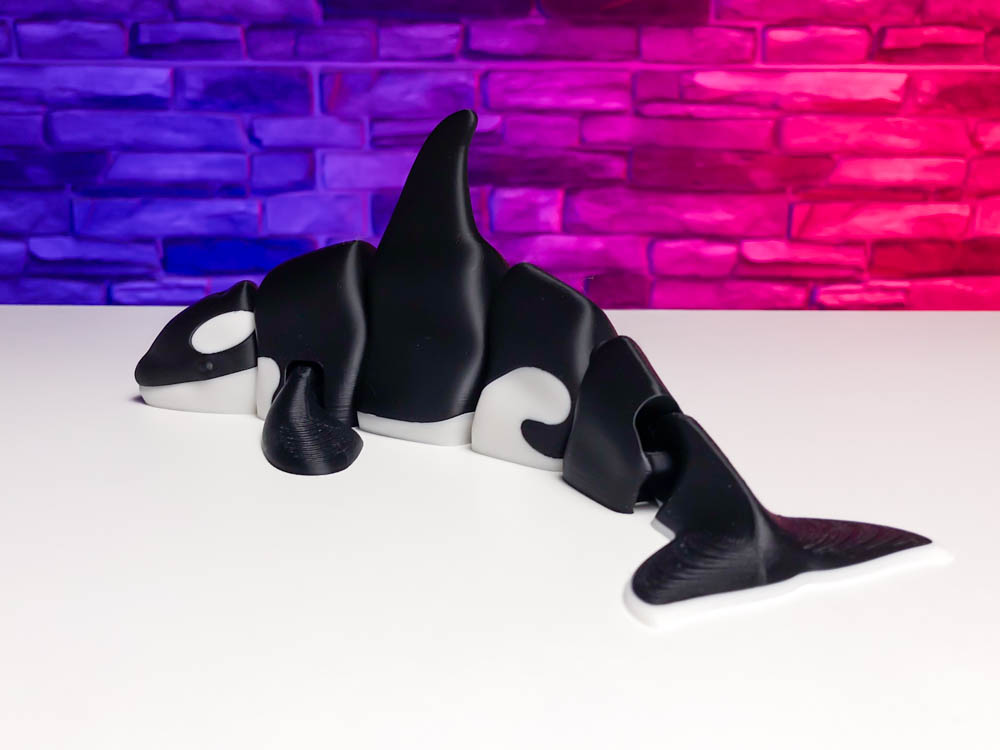 Articulated Multicolor Orca STL for download