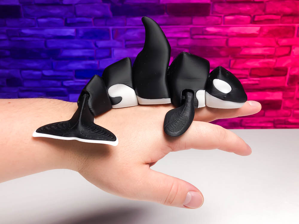 Articulated Multicolor Orca STL for download