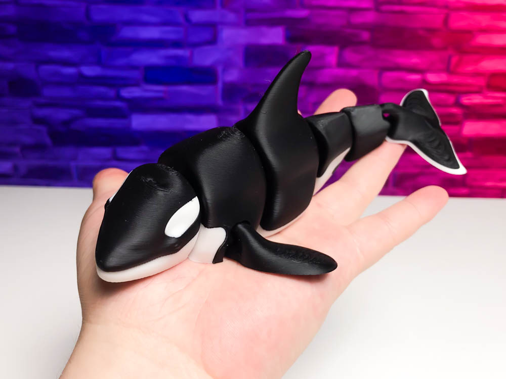 Articulated Multicolor Orca STL for download