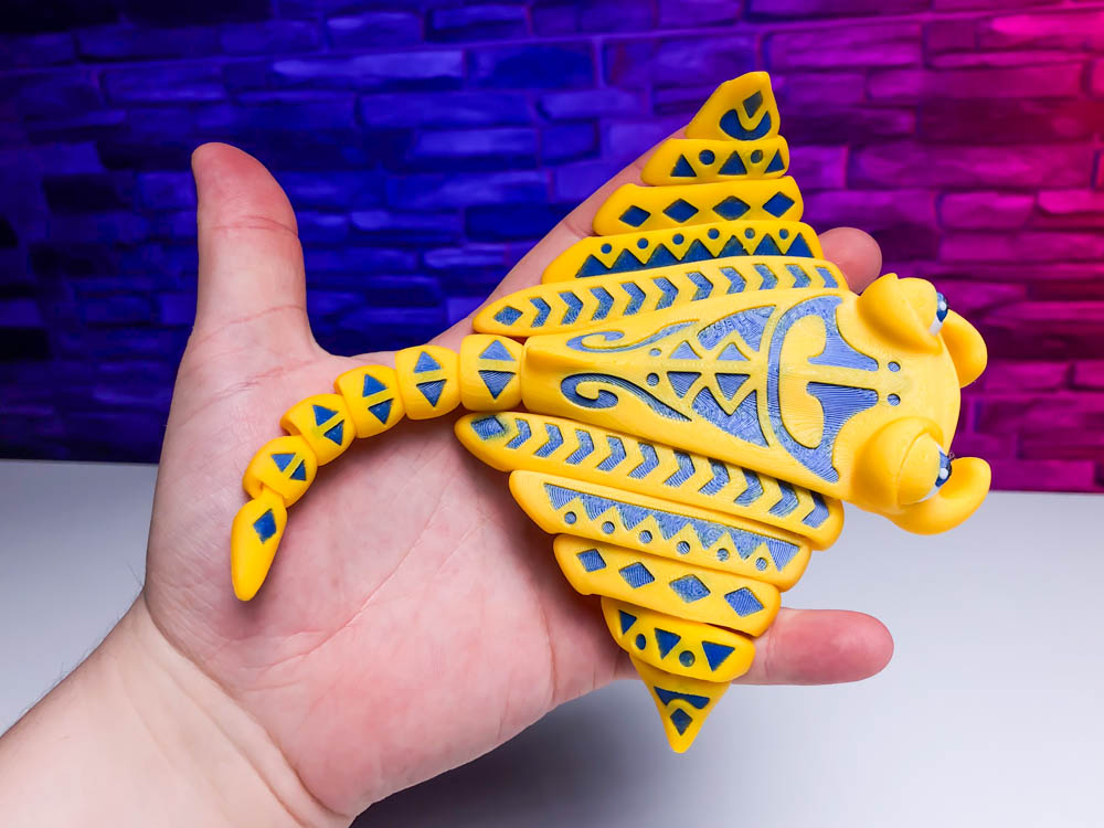 Articulated Multicolor Ray Fish STL for download