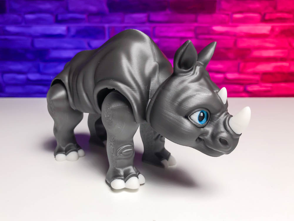 Articulated Multicolor Rhino STL for download