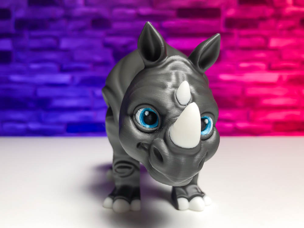 Articulated Multicolor Rhino STL for download