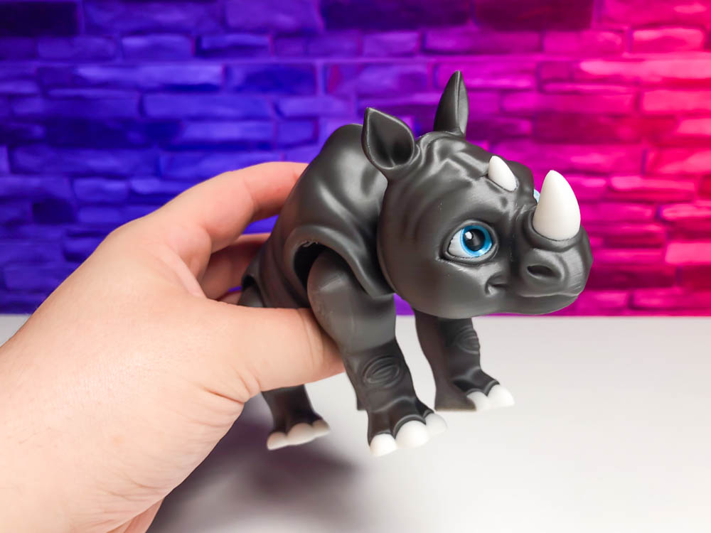 Articulated Multicolor Rhino STL for download