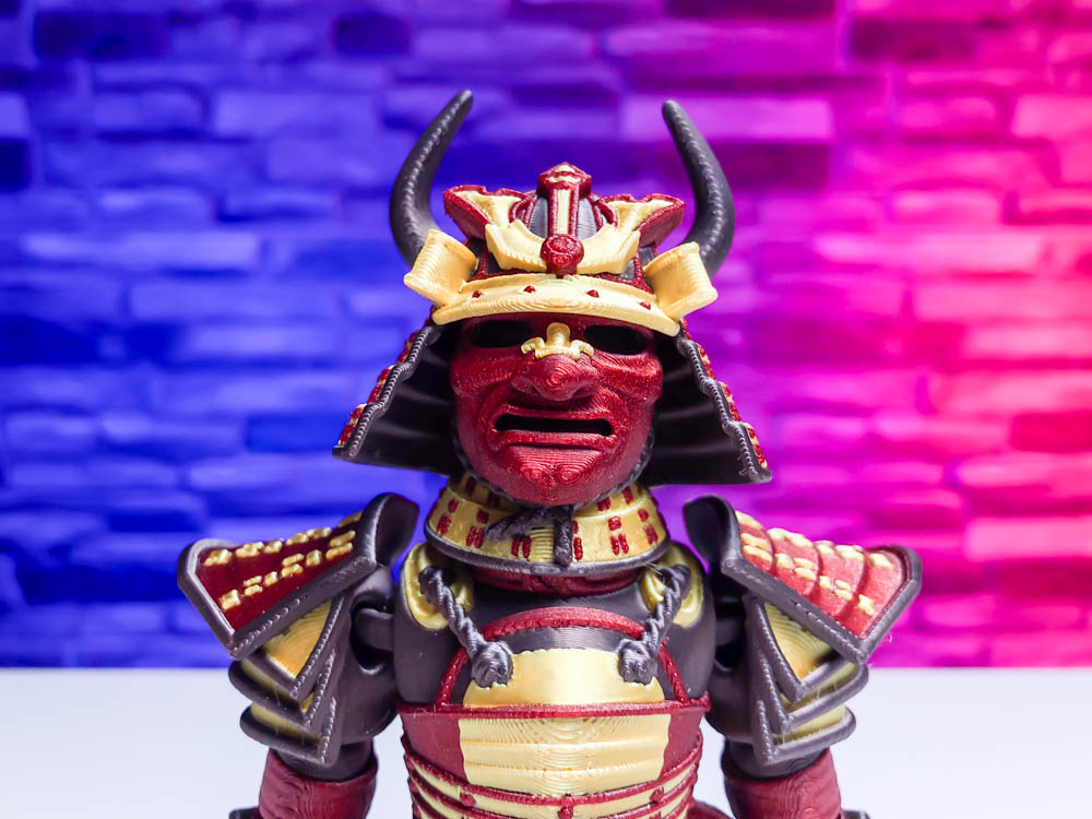 Articulated Multicolor Samurai STL for download