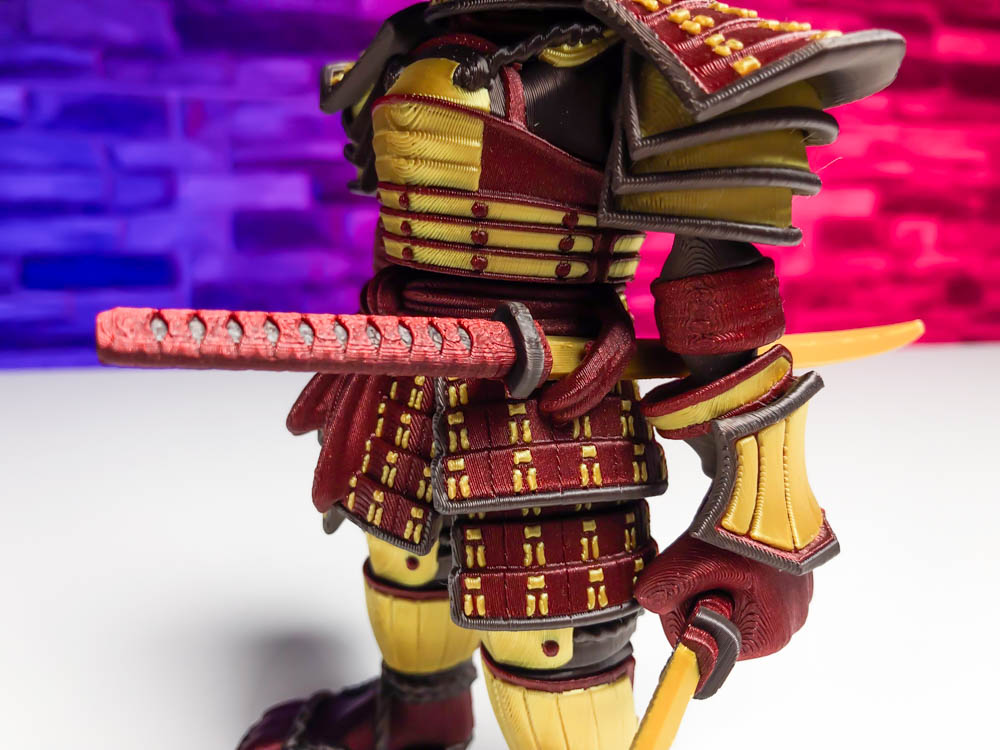 Articulated Multicolor Samurai STL for download