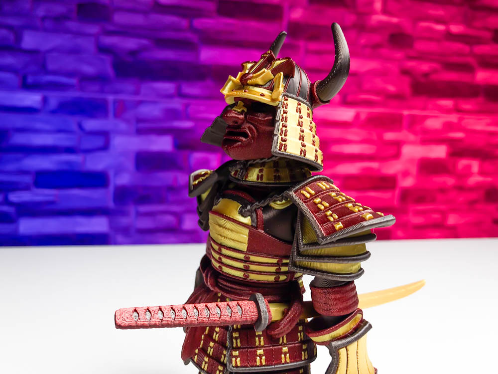 Articulated Multicolor Samurai STL for download