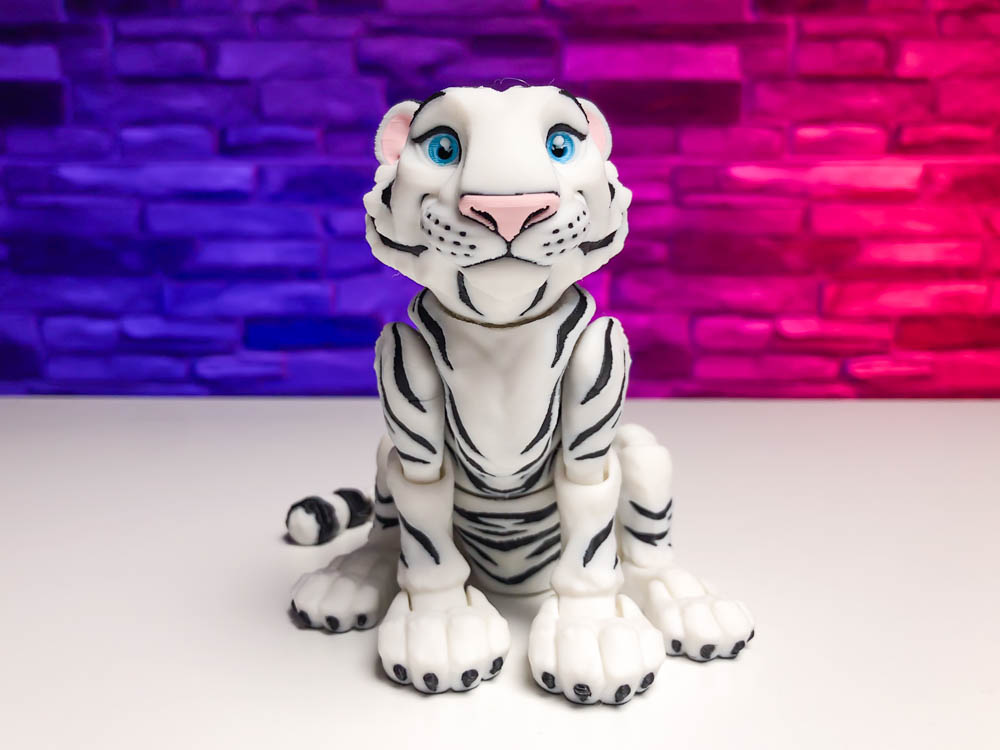 Articulated Multicolor White Tiger