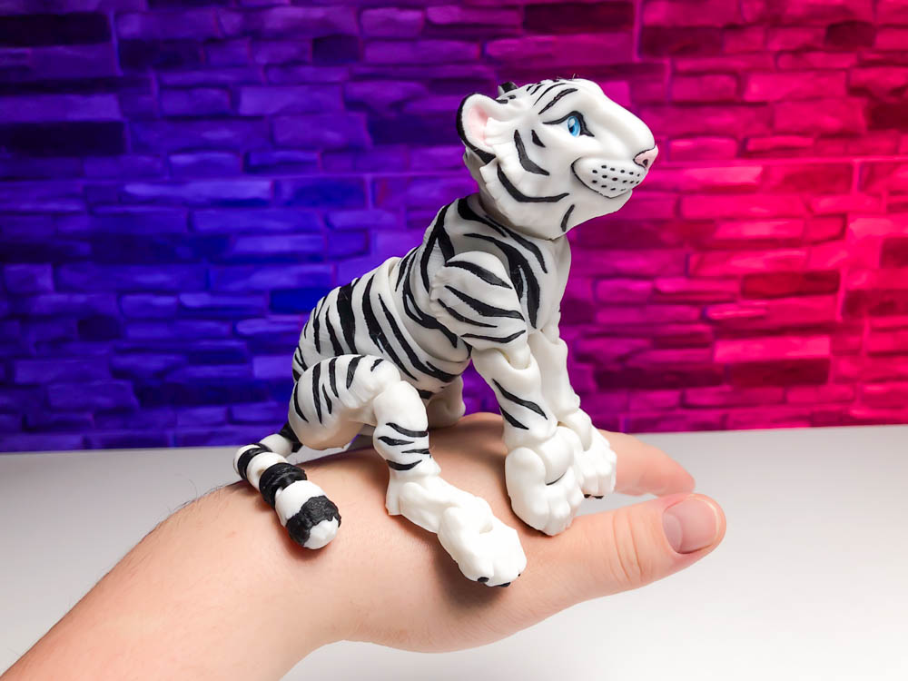 Articulated Multicolor White Tiger STL for download