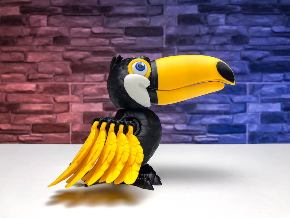 Articulated Toucan Bird STL for download